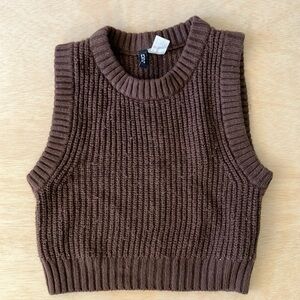 Brown sweater vest xs